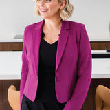 Perfect Ponte Blazer in plum