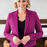 Perfect Ponte Blazer in plum