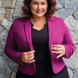 Perfect Ponte Blazer in plum