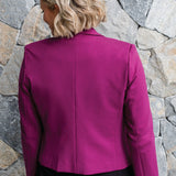 Perfect Ponte Blazer in plum