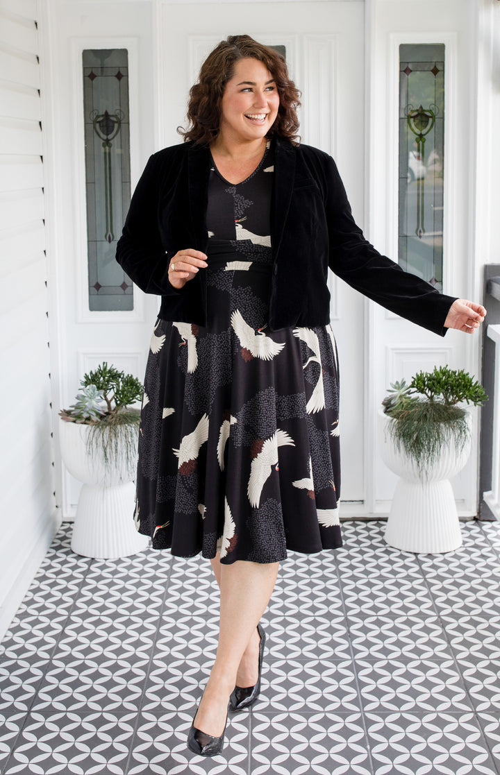 Perfect Velvet Blazer in black