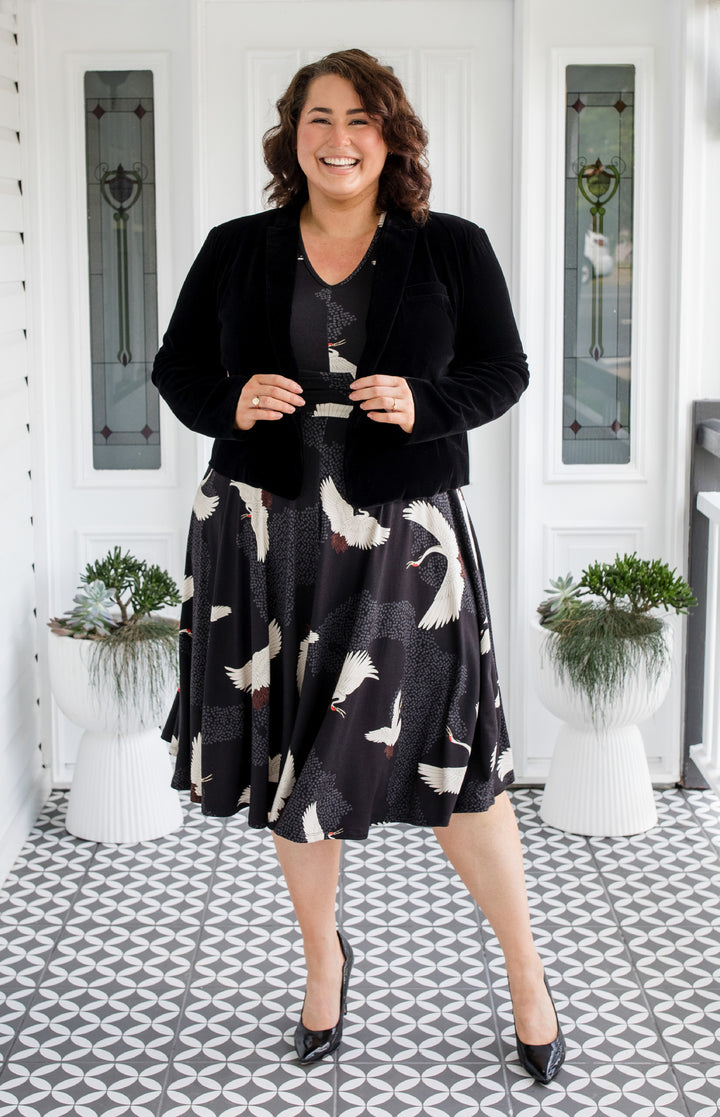 Perfect Velvet Blazer in black
