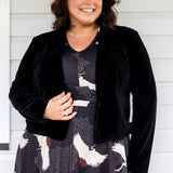 Perfect Velvet Blazer in black