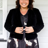 Perfect Velvet Blazer in black