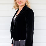 Perfect Velvet Blazer in black