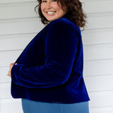 Perfect Velvet Blazer in midnight