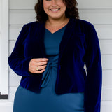 Perfect Velvet Blazer in midnight