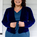 Perfect Velvet Blazer in midnight