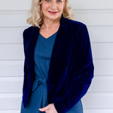 Perfect Velvet Blazer in midnight