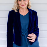 PRE-ORDER Perfect Velvet Blazer in midnight