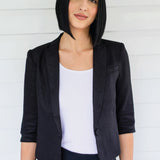 Perfect Linen Blazer in black