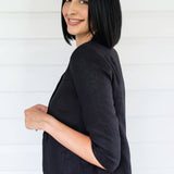Perfect Linen Blazer in black