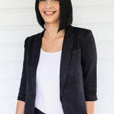 Perfect Linen Blazer in black