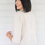 Perfect Linen Blazer in oatmeal
