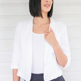 Perfect Linen Blazer in white