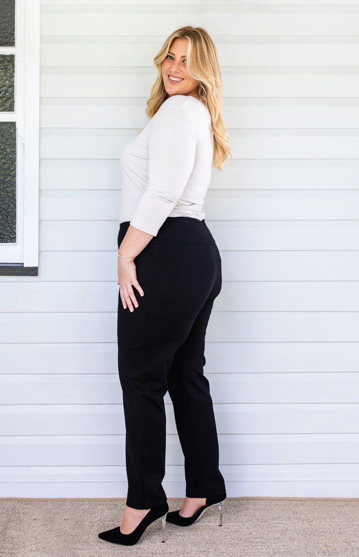 The Perfect Ponte Pant in black