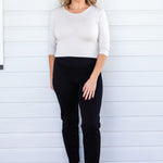 Perfect Ponte Pant in black - streamlined silhouette