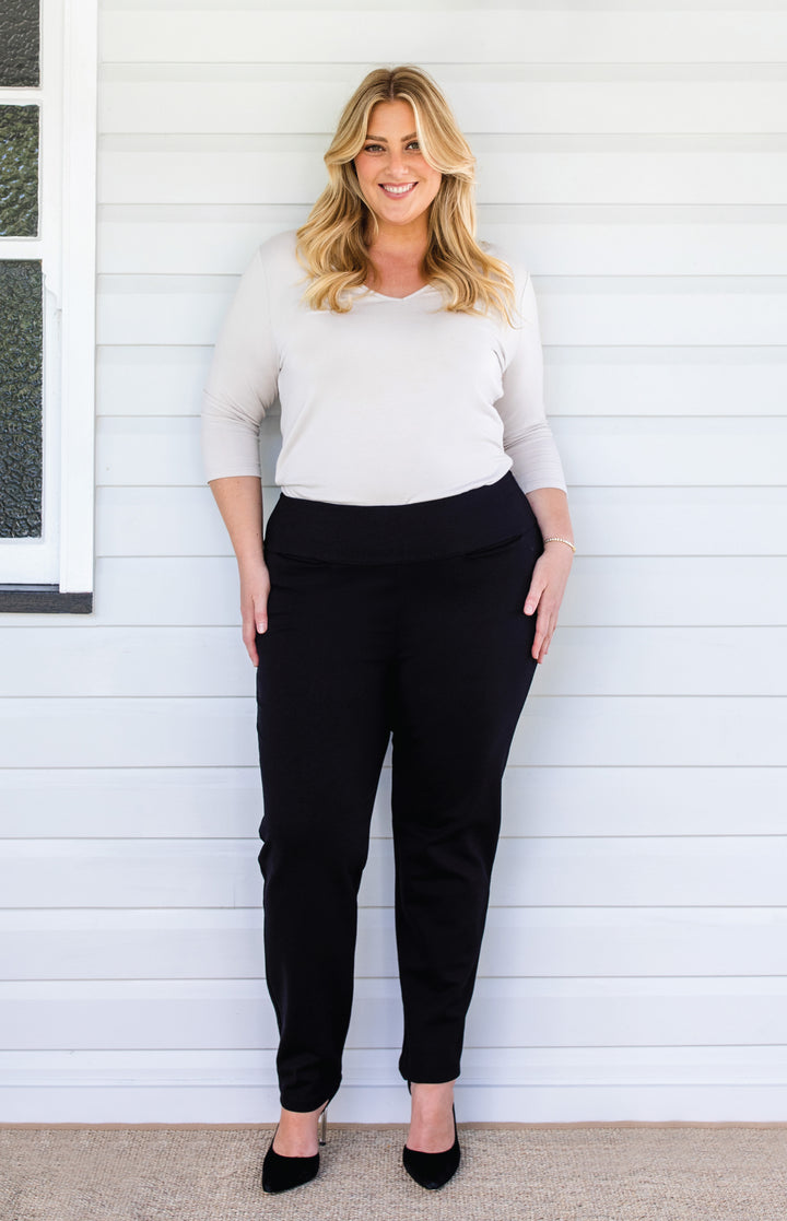 The Perfect Ponte Pant in black