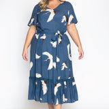 Maldives Midi Dress in poetry in motion denim