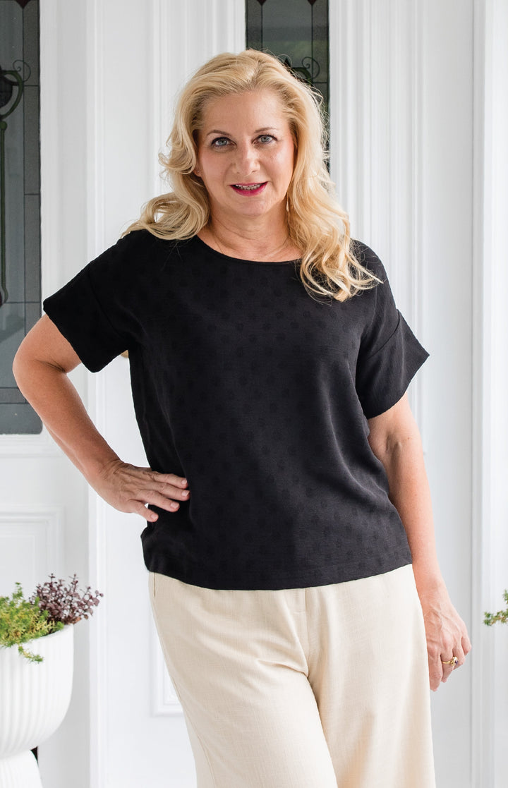 Poppy Top in black