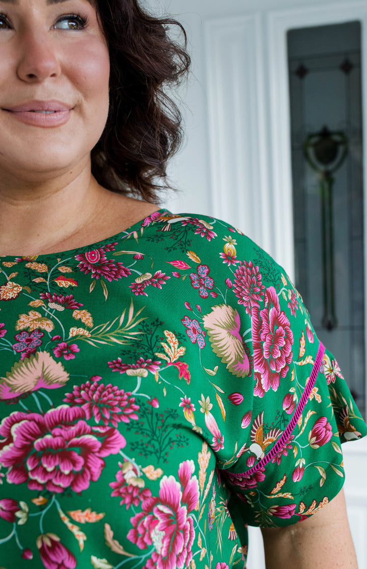 Poppy Top in flights of fancy green