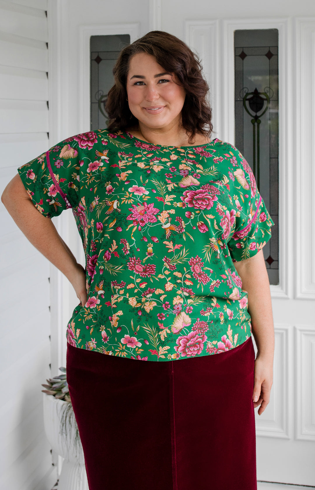 Poppy Top in flights of fancy green