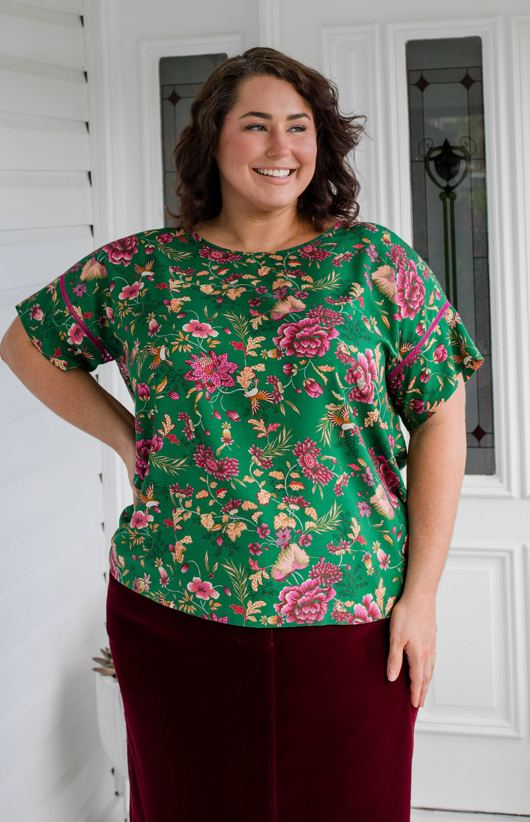 Poppy Top in flights of fancy green