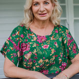 Poppy Top in flights of fancy green