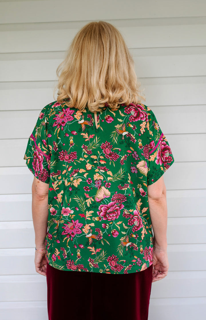 Poppy Top in flights of fancy green