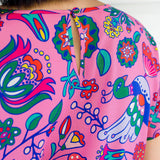 Poppy Top in folk fairytale pink