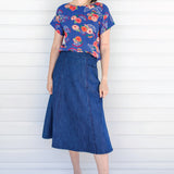 Poppy Top in now or never blue