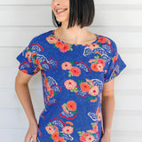 Poppy Top in now or never blue
