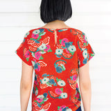 Poppy Top in now or never red