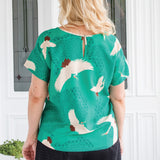 Poppy Top in poetry in motion green