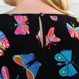 Poppy Top in social butterfly black
