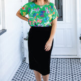 Poppy Top in social butterfly green