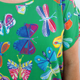 Poppy Top in social butterfly green