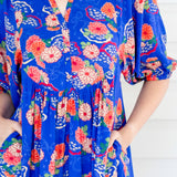 Portofino Midi Dress in now or never blue