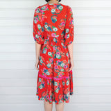 Portofino Midi Dress in now or never red