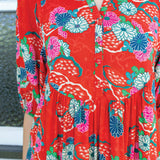 Portofino Midi Dress in now or never red