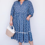 Portofino Midi Dress in sweet spot blue