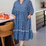 Portofino Midi Dress in sweet spot blue