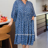 Portofino Midi Dress in sweet spot blue