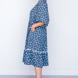 Portofino Midi Dress in sweet spot blue