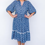 Portofino Midi Dress in sweet spot blue