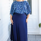 Pretty Please Reversible Top in cherry blossom blue