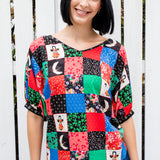 Pretty Please Reversible Top in patchwork