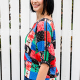Pretty Please Reversible Top in patchwork