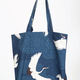 Reversible Tote in poetry in motion denim
