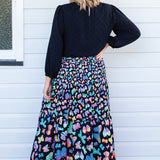 Sally Skirt in social butterfly black
